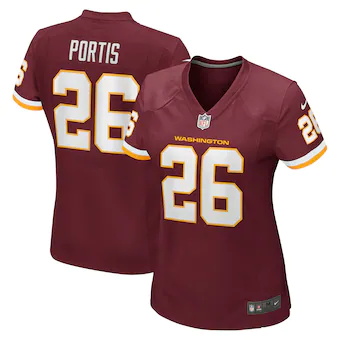 womens nike clinton portis burgundy washington football tea